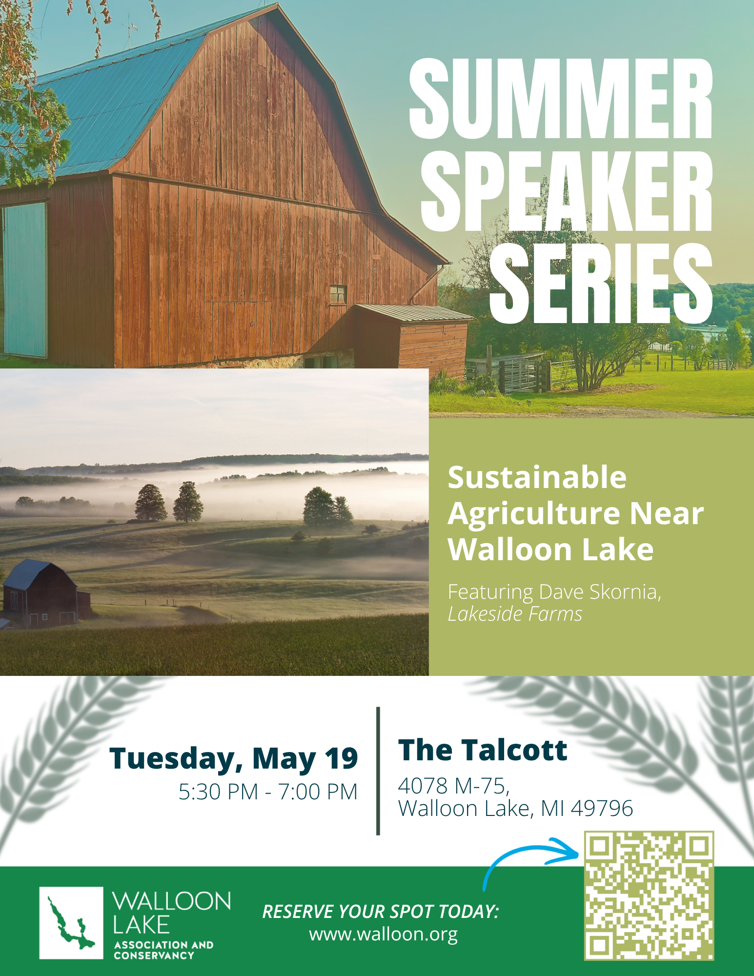 Summer Speaker Series: Sustainable Agriculture Near Walloon Lake